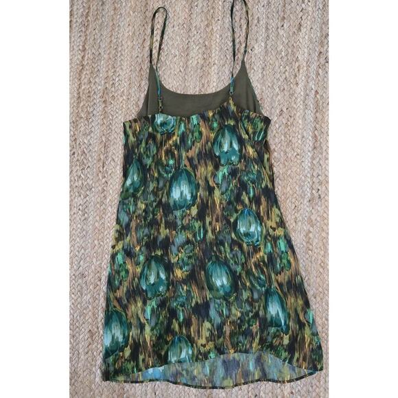 Alice + Olivia Silk Slip Dress Floral Tulips Paint Abstract Small - Picture 3 of 5